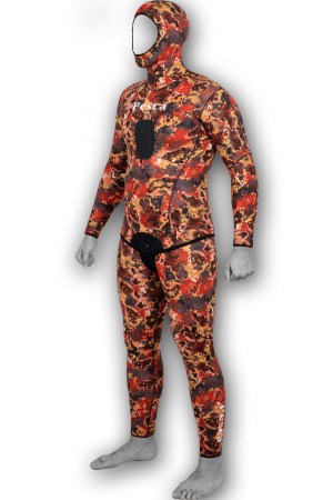 Στολή κατάδυσης: Comfort Camo Fire 6,5 mm.
